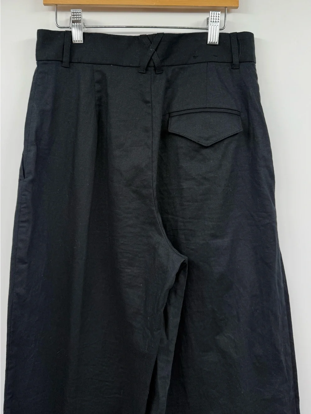Banana Republic Wide-Leg Linen Blend High-Rise SZ 2 Pleated Pants Capsule Career